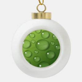 Green Raindrop Pattern Keramische Bal Ornament