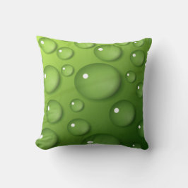 Green Raindrop Pattern Kussen