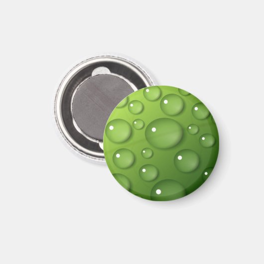 Green Raindrop Pattern Magneet (Voorkant / Achterkant)