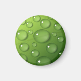 Green Raindrop Pattern Magneet