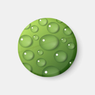 Green Raindrop Pattern Magneet