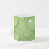 Green Raindrop Pattern Matglas Koffiemok (Voorkant links)