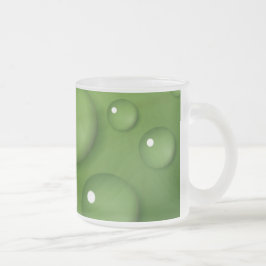Green Raindrop Pattern Matglas Koffiemok