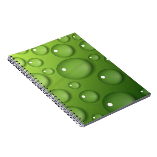 Green Raindrop Pattern Notitieboek (Rechterzijde)