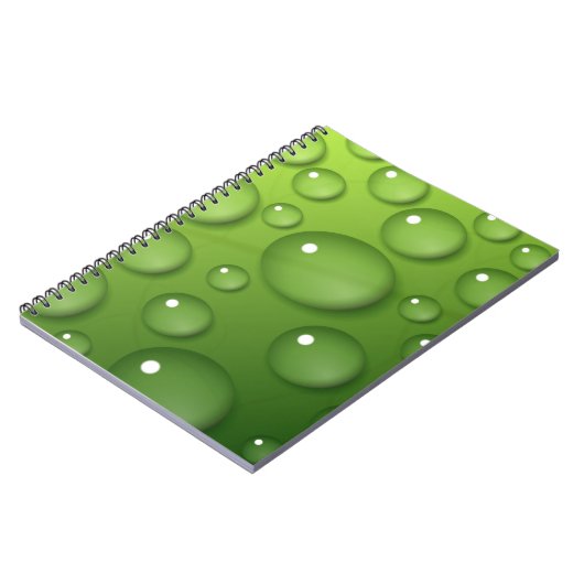 Green Raindrop Pattern Notitieboek (Linkerzijde)