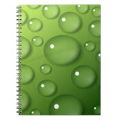 Green Raindrop Pattern Notitieboek (Voorkant)