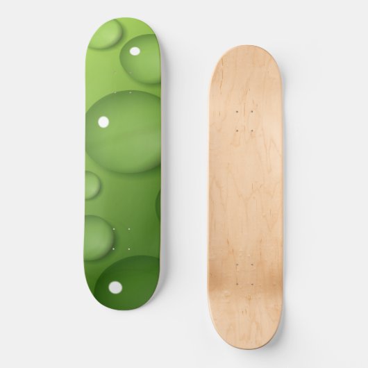 Green Raindrop Pattern Persoonlijk Skateboard (Voorkant)