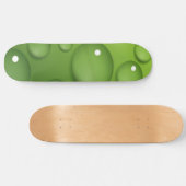 Green Raindrop Pattern Persoonlijk Skateboard (Horizontaal)