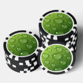 Green Raindrop Pattern Pokerchips (Opstapeling)
