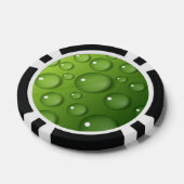 Green Raindrop Pattern Pokerchips (Enkel)