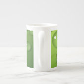 Green Raindrop Pattern Porselein Kop (Achterkant)