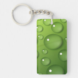 Green Raindrop Pattern Sleutelhanger