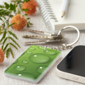 Green Raindrop Pattern Sleutelhanger (Voorkant Rechts)