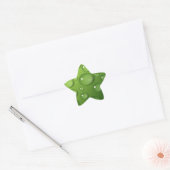 Green Raindrop Pattern Ster Sticker (Envelop)