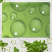 Green Raindrop Pattern Theedoek (Gevouwen)