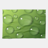 Green Raindrop Pattern Theedoek (Horizontaal)