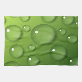 Green Raindrop Pattern Theedoek
