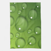 Green Raindrop Pattern Theedoek (Verticaal)