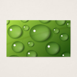 Green Raindrop Pattern Visitekaartjes