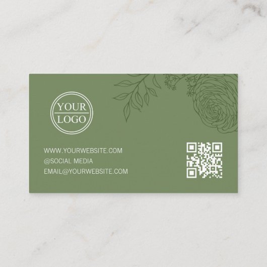 Green Ranunculus Dank u Visitekaartje (Achterkant)