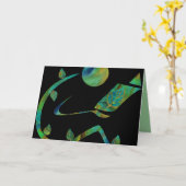 Green Reader-Wenskaart Kaart (Gele Bloem)