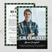 Green Ready Fore Bright Future Golf Graduation Aankondiging (Voorkant / Achterkant)