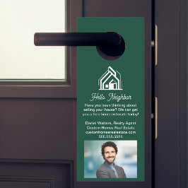 Green Real Estate Company Advertising Home Realtor Deurhanger
