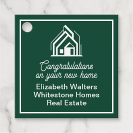 Green Real Estate Company Custom Realtor Party Bedankjes Labels