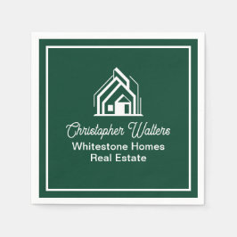 Green Real Estate Company Custom Realtor Party Servet