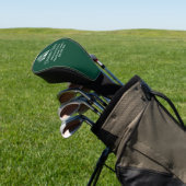 Green Real Estate Company Customized Realtor Golfheadcover (Insitu)