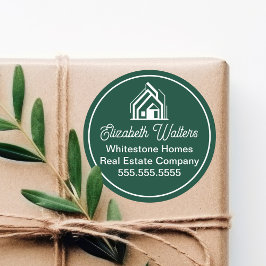 Green Real Estate Company Customized Realtor Ronde Sticker