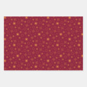 Green Red and Pink Christmas Forest Village Inpakpapier Vel (Voorkant 3)