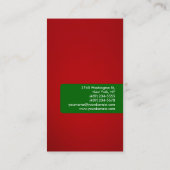 Green Red Attractive Visitekaartje (Achterkant)