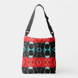 Green Red Black Filmy Batik geïnspireerd Horizonta Crossbody Tas