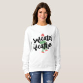 Green-Red-Black Sweater Weather Winter T-Shirt (Voorkant volledig)