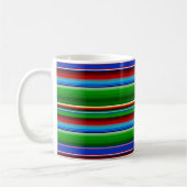 Green Red Blue Mexican Sarape Koffiemok (Links)