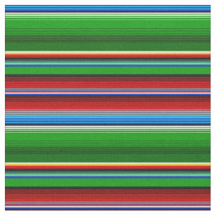 Green Red Blue Mexican Sarape Stof