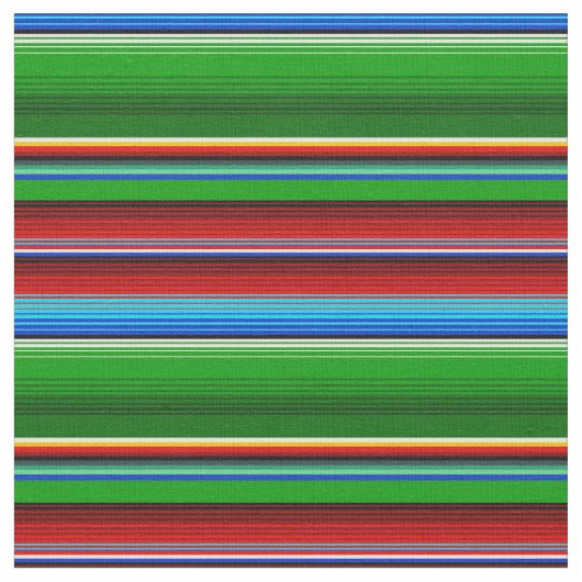 Green Red Blue Mexican Sarape Stof (Close Up)