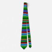 Green Red Blue Mexican Sarape Stropdas (Voorkant)
