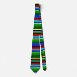 Green Red Blue Mexican Sarape Stropdas