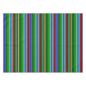Green Red Blue Mexican Sarape Tafelkleed (Voorkant (Horizontaal))