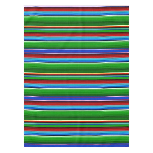 Green Red Blue Mexican Sarape Tafelkleed (Voorkant)