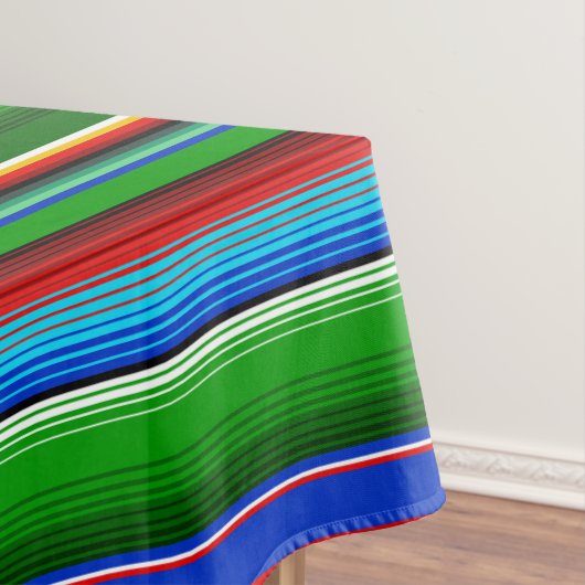 Green Red Blue Mexican Sarape Tafelkleed (Voorbeeld)