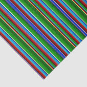 Green Red Blue Mexican Sarape Tissuepapier (Detail)