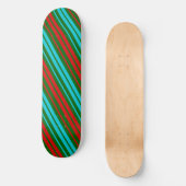 Green Red Blue Stripes Pattern   Persoonlijk Skateboard (Voorkant)