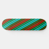 Green Red Blue Stripes Pattern   Persoonlijk Skateboard (Horizontaal)