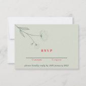 Green Red Boho Cotton Kindly Reply Kaart (Voorkant)