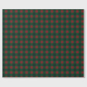 Green Red Buffalo Plaid Vakantie Cadeaupapier (Vlak)