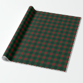 Green Red Buffalo Plaid Vakantie Cadeaupapier (Uitgerold)