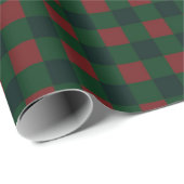 Green Red Buffalo Plaid Vakantie Cadeaupapier (Rol Hoek)